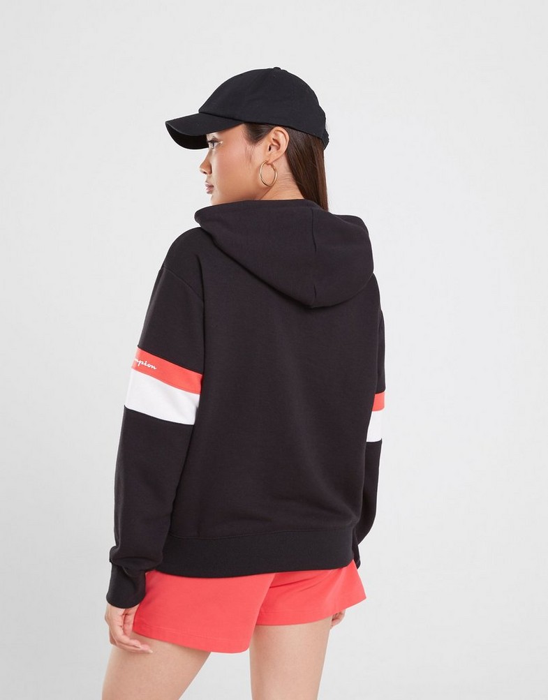 Női pulóver CHAMPION PULÓVER KAPUCNIS HOODED SWEATSHIRT 116222KK001 Fekete