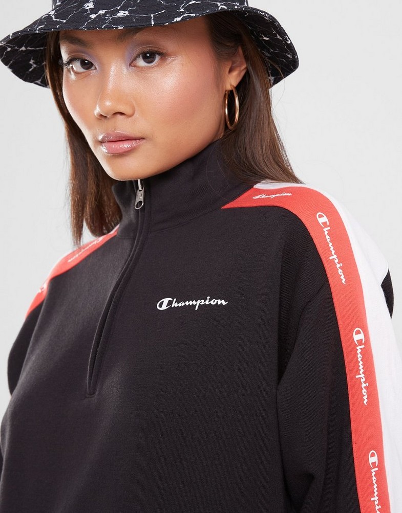 Bluza damska CHAMPION BLUZA ROZPINANA HALF ZIP SWEATSHIRT 116224KK001 Czarny