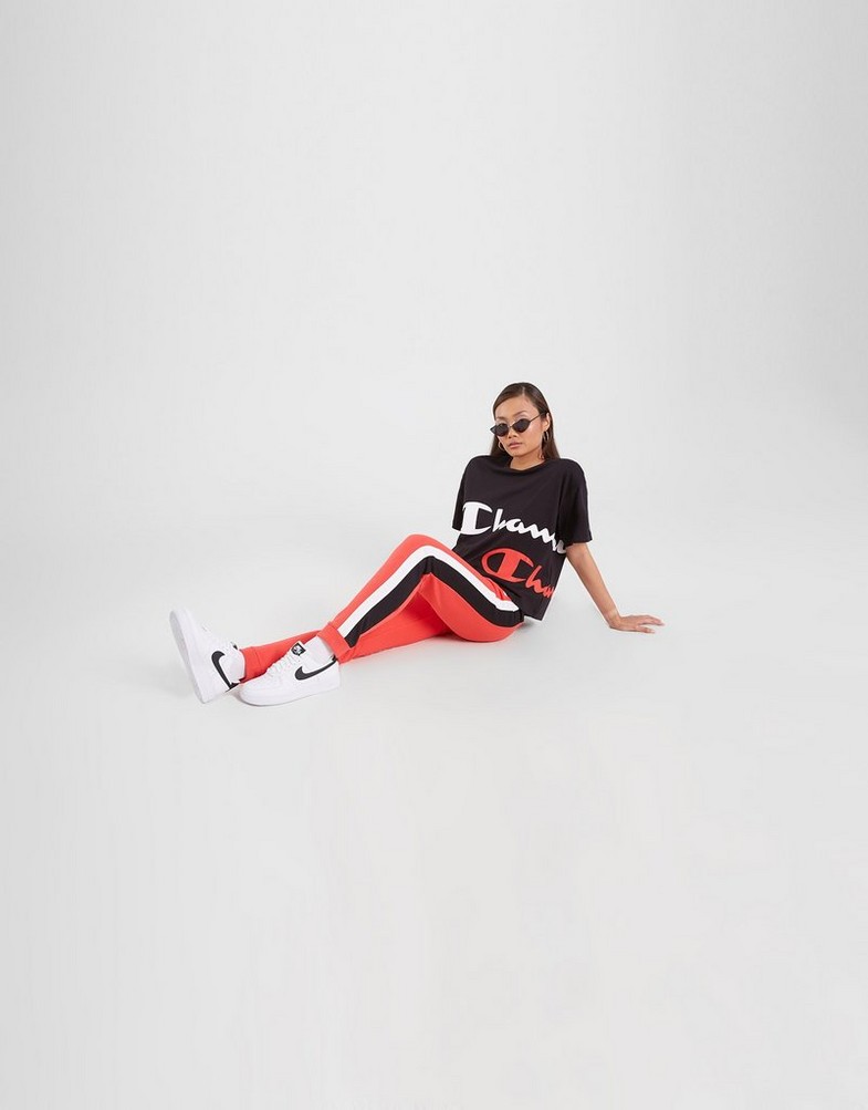 Dámske nohavice CHAMPION NOHAVICE  RIB CUFF PANTS 116225RS036 Červená