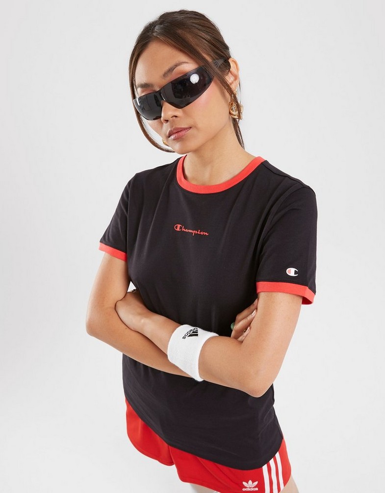 Dámske tričko CHAMPION TRIČKO CREWNECK TRIČKO 116228KK001 Čierna