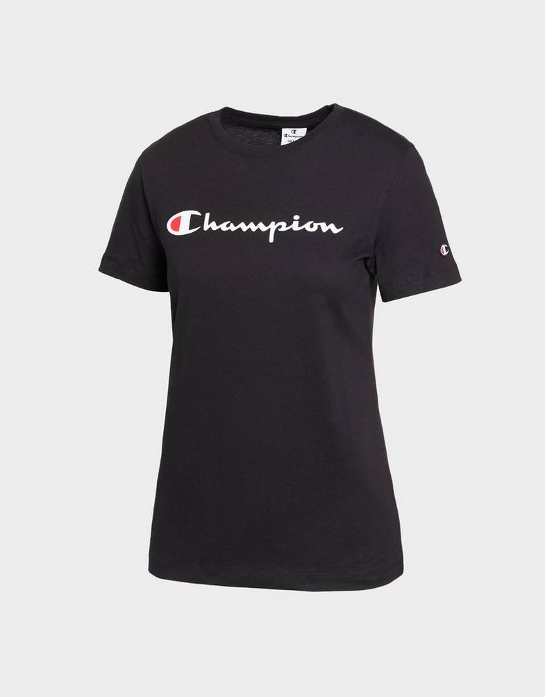 Női póló CHAMPION PÓLÓ CREWNECK PÓLÓ 116578KK001 Fekete