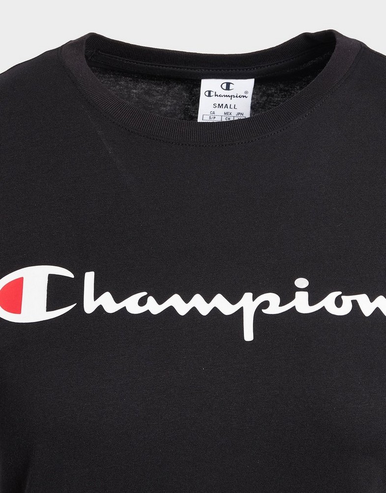 Női póló CHAMPION PÓLÓ CREWNECK PÓLÓ 116578KK001 Fekete