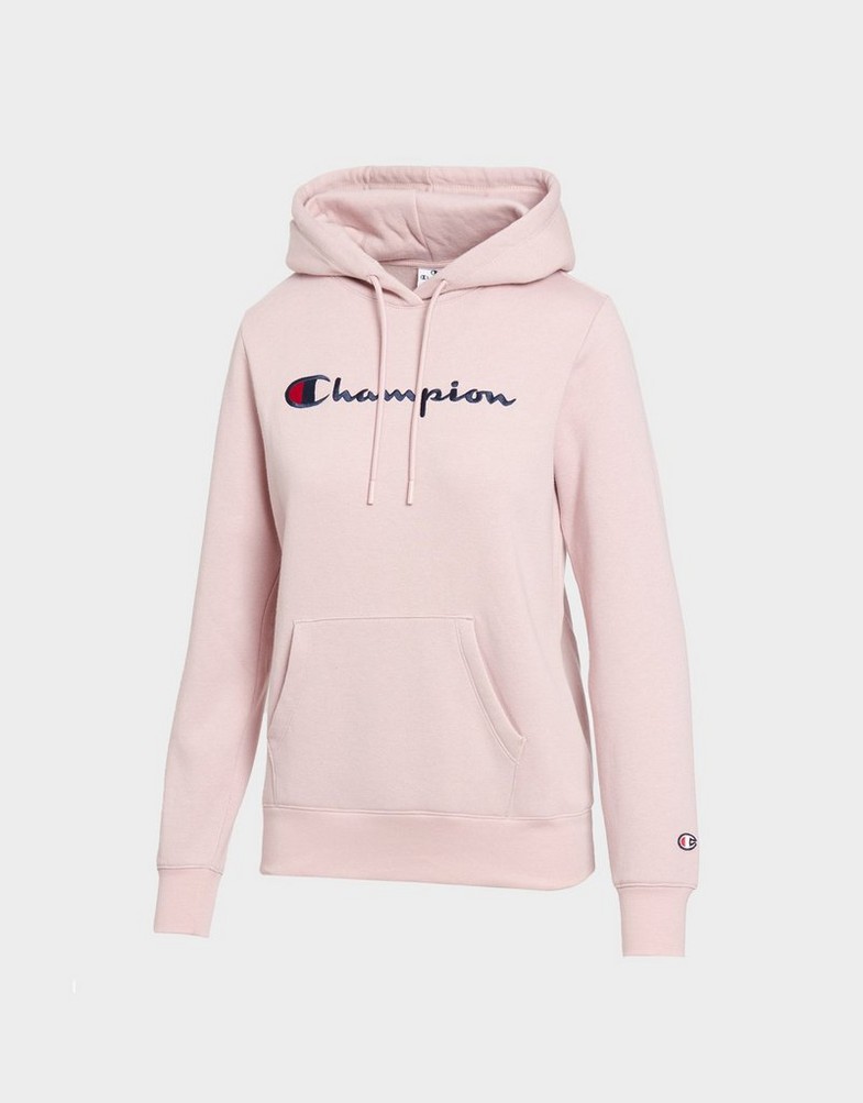 Női pulóver CHAMPION PULÓVER KAPUCNIS HOODED SWEATSHIRT 116579PS124 Rózsaszín
