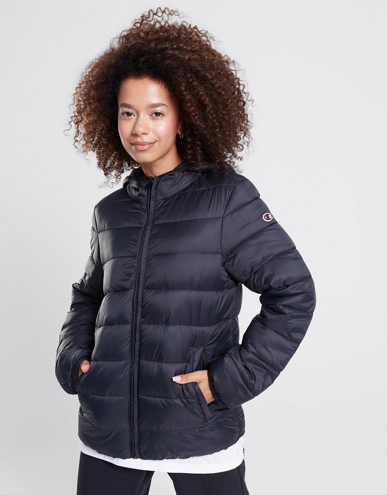 CHAMPION КУРТКА ЗИМОВА HOODED POLYFILLED JACKET 116867KK001 Чорний
