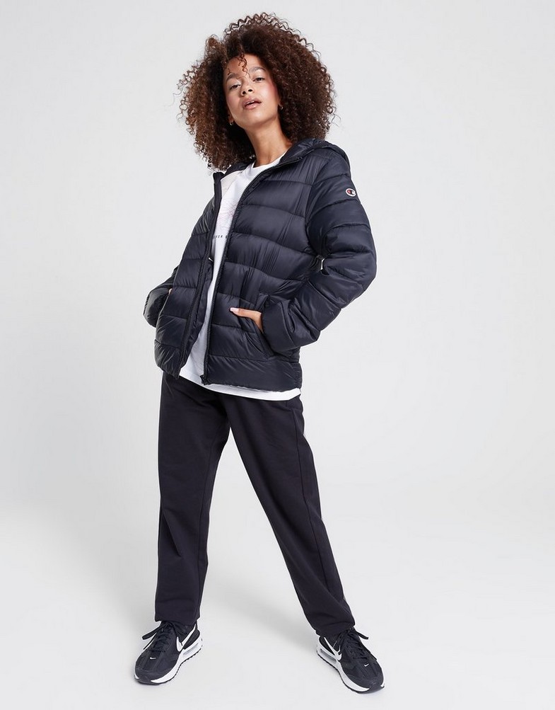 CHAMPION КУРТКА ЗИМОВА HOODED POLYFILLED JACKET 116867KK001 Чорний