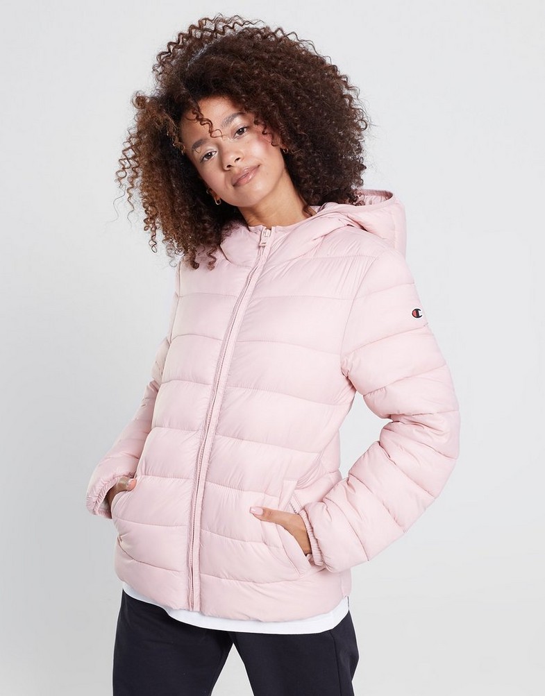 CHAMPION КУРТКА ЗИМОВА HOODED POLYFILLED JACKET 116867PS124 Рожевий