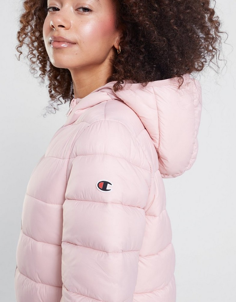 CHAMPION КУРТКА ЗИМОВА HOODED POLYFILLED JACKET 116867PS124 Рожевий
