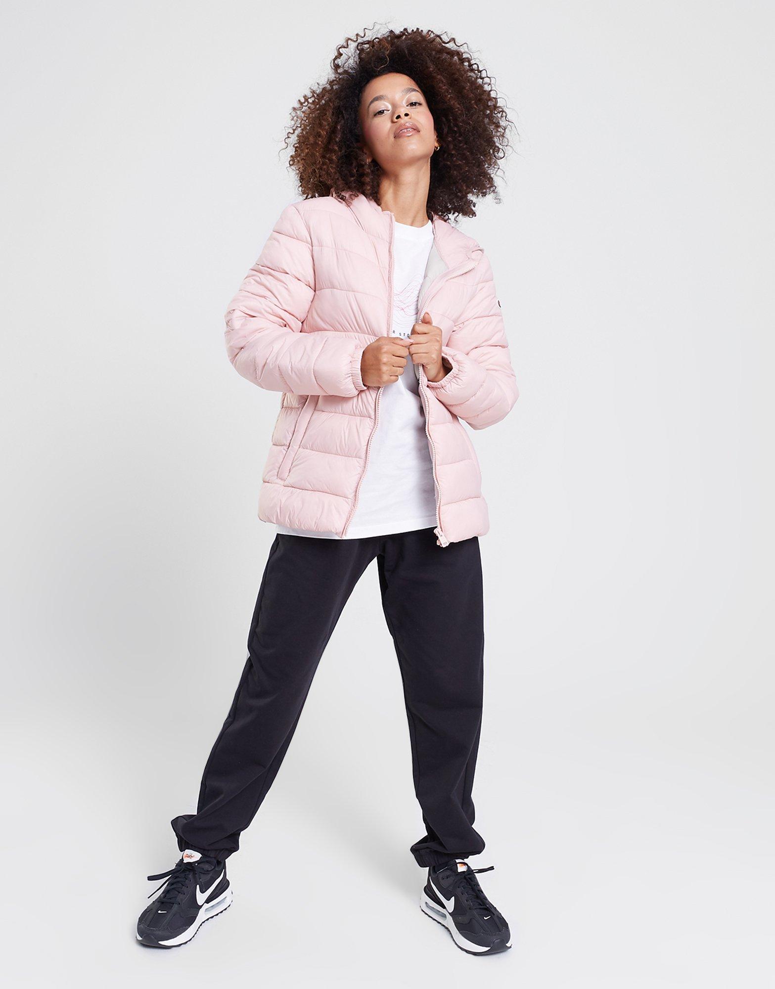 Női kabát CHAMPION KABÁT TÉLI HOODED POLYFILLED JACKET 116867PS124 Rózsaszín