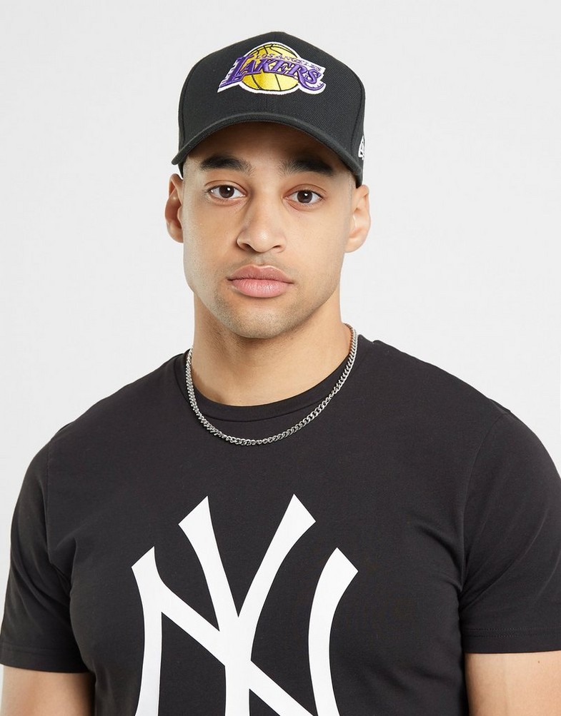 Czapka z daszkiem męska NEW ERA CZAPKA STRETCH SNAP 9FIFTY LAKERS LOS ANGELES LAKERS 11901827 Czarny