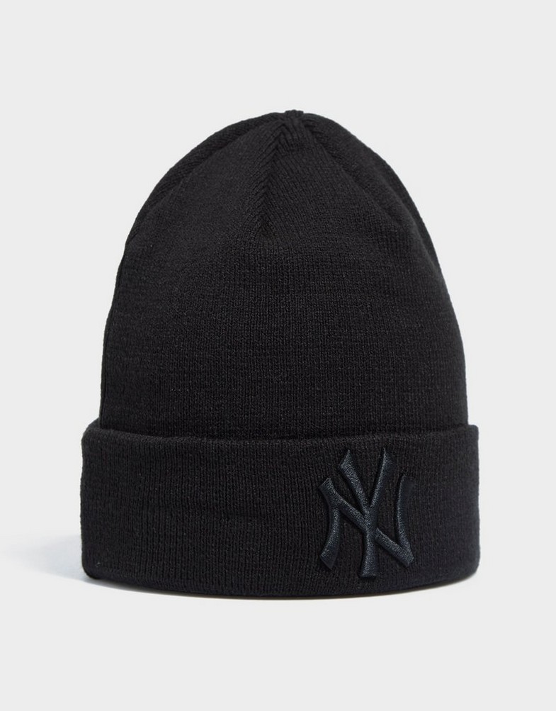 Чоловічі зимові шапки NEW ERA КЕПКА ЗИМОВА MLB CUFF KNIT NYY BOB NEW YORK YANKEES  12122729 Чорний