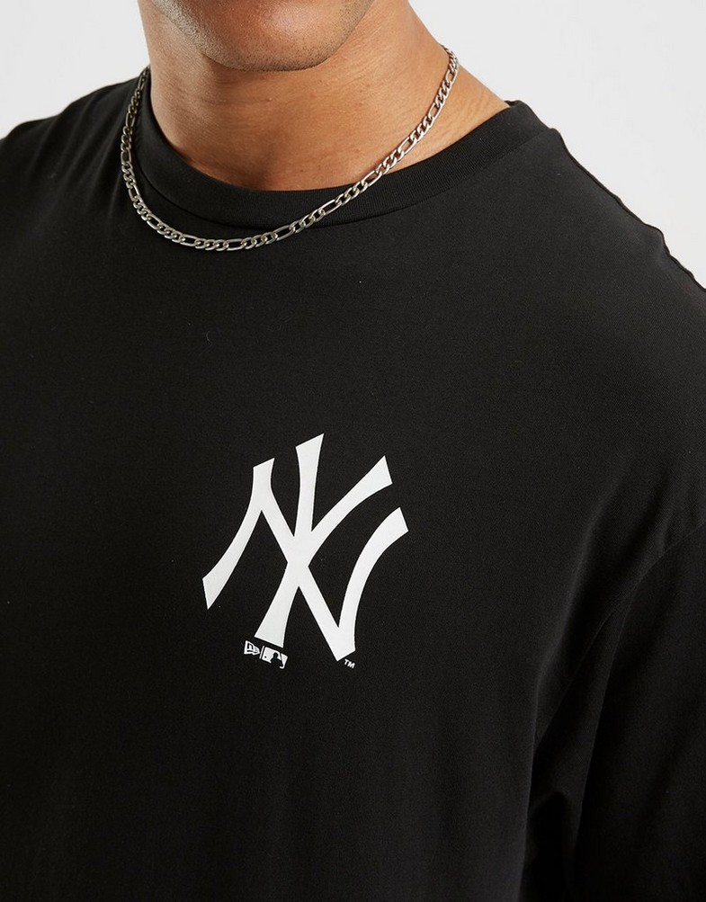 Koszulka, t-shirt męski NEW ERA T-SHIRT MLB ESSS LC OS NYY NEW YORK YANKEES 12195450 Czarny