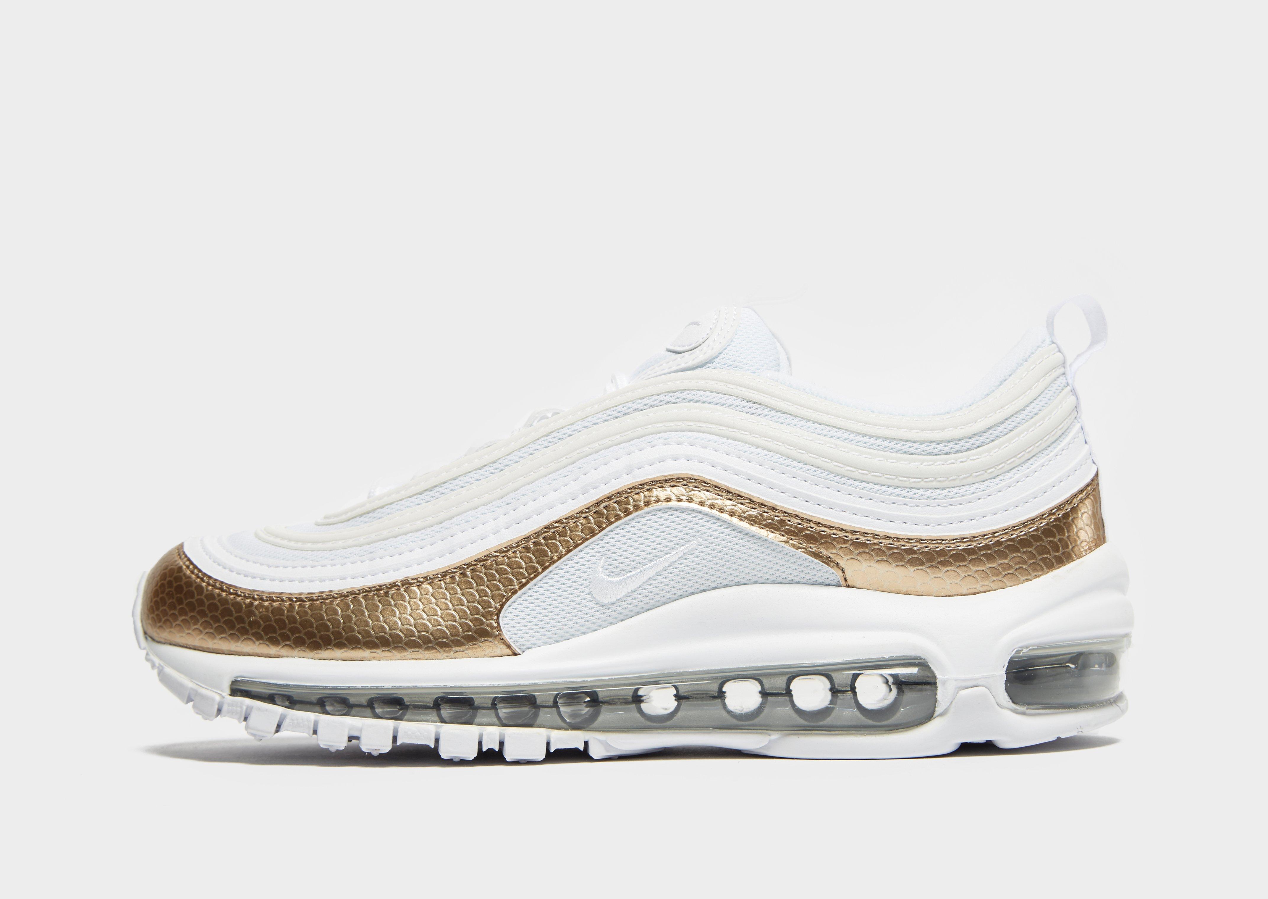 nike air max 97 white and gold