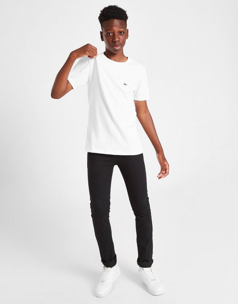 Tricou pentru copii LACOSTE TRICOU S/LOGO T WHT TJ881100001 Alb