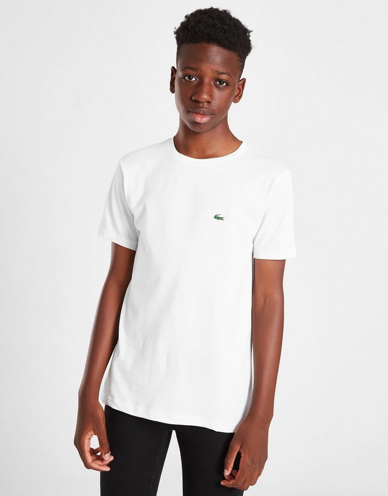 Tricou pentru copii LACOSTE TRICOU S/LOGO T WHT TJ881100001 Alb