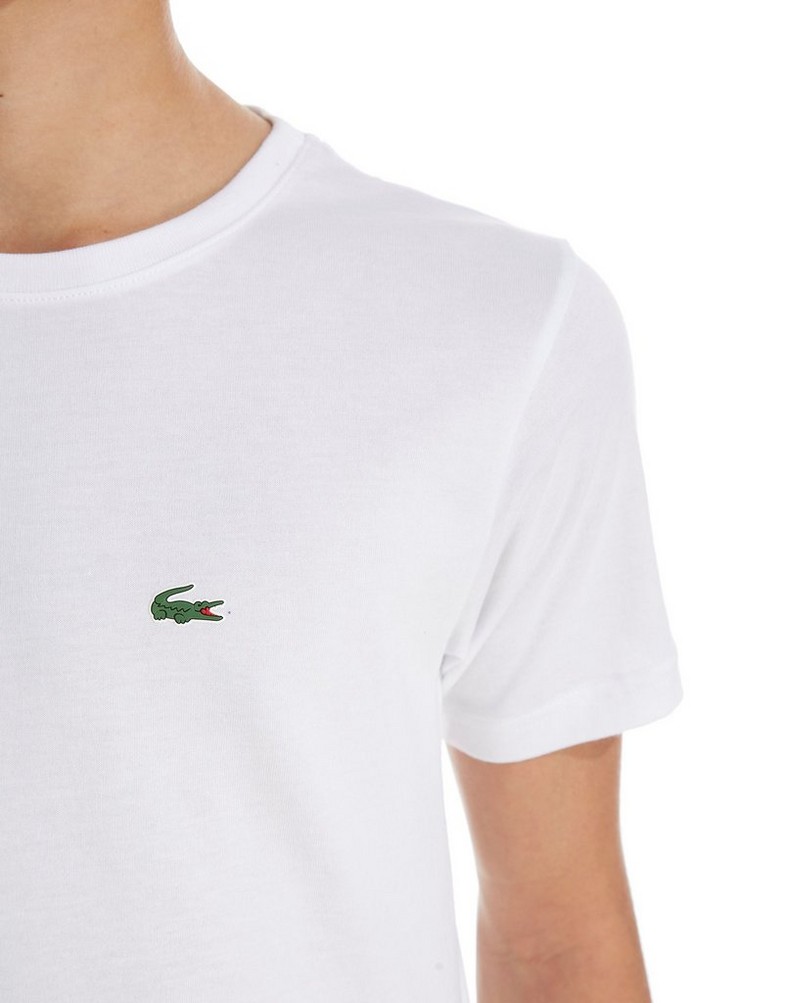 Tricou pentru copii LACOSTE TRICOU S/LOGO T WHT TJ881100001 Alb