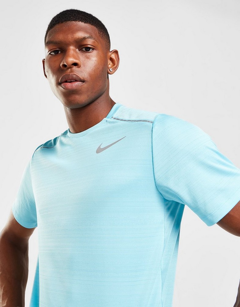 Pánske tričko NIKE TRIČKO MILER SHORT SLEEVE TRIČKO AJ7565496 Modrá