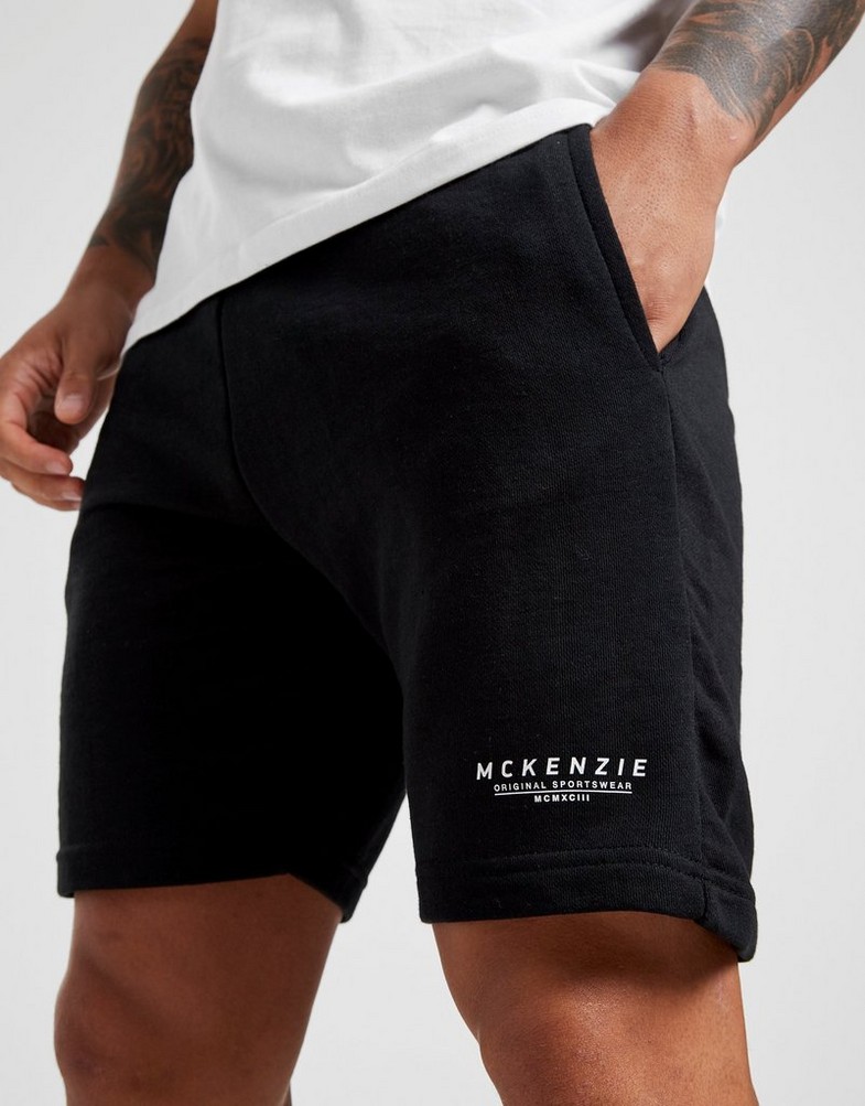 Pánske šortky MCKENZIE ESSENTIAL FLEECE SHORTS MCKTM12908 Čierna