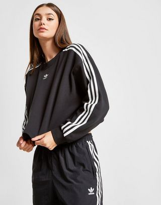 adidas Originals 3 Stripes Crop Sweatshirt Damen | JD Sports adidas Originals 3 Stripes Crop Sweatshirt Damen | JD Sports