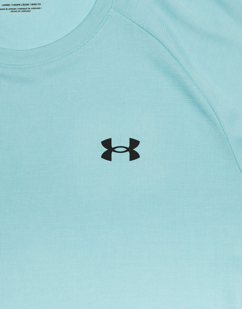 Férfi póló UNDER ARMOUR PÓLÓ TECH TEXT T ETHER BLUE 1382796-494 Kék