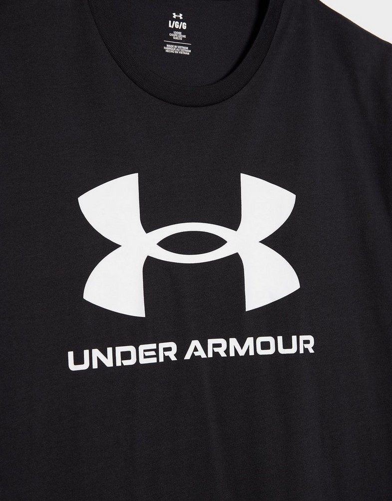 Tricou pentru bărbați UNDER ARMOUR TRICOU UA SPORTSTYLE LOGO UPDATE SS 1382911-001 Negru