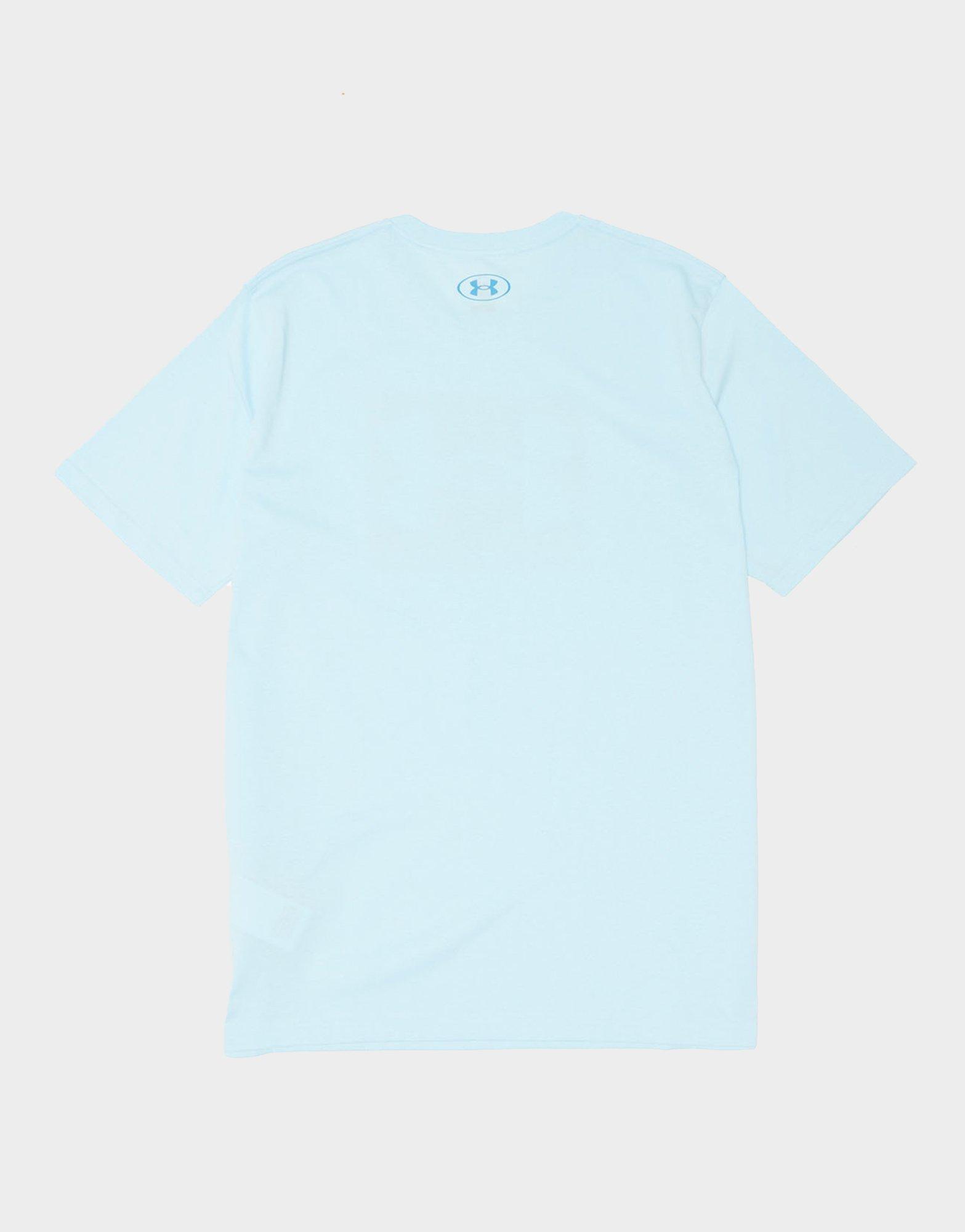 Koszulka, t-shirt męski UNDER ARMOUR T-SHIRT UA BOX LOGO BLUE 1386793-494 Niebieski