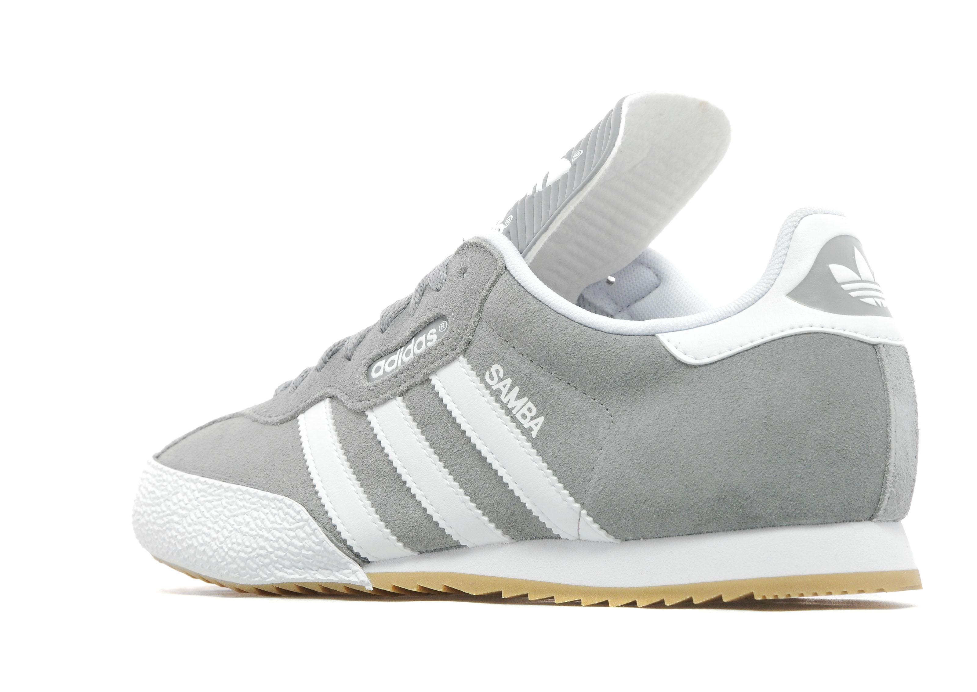 grey samba trainers