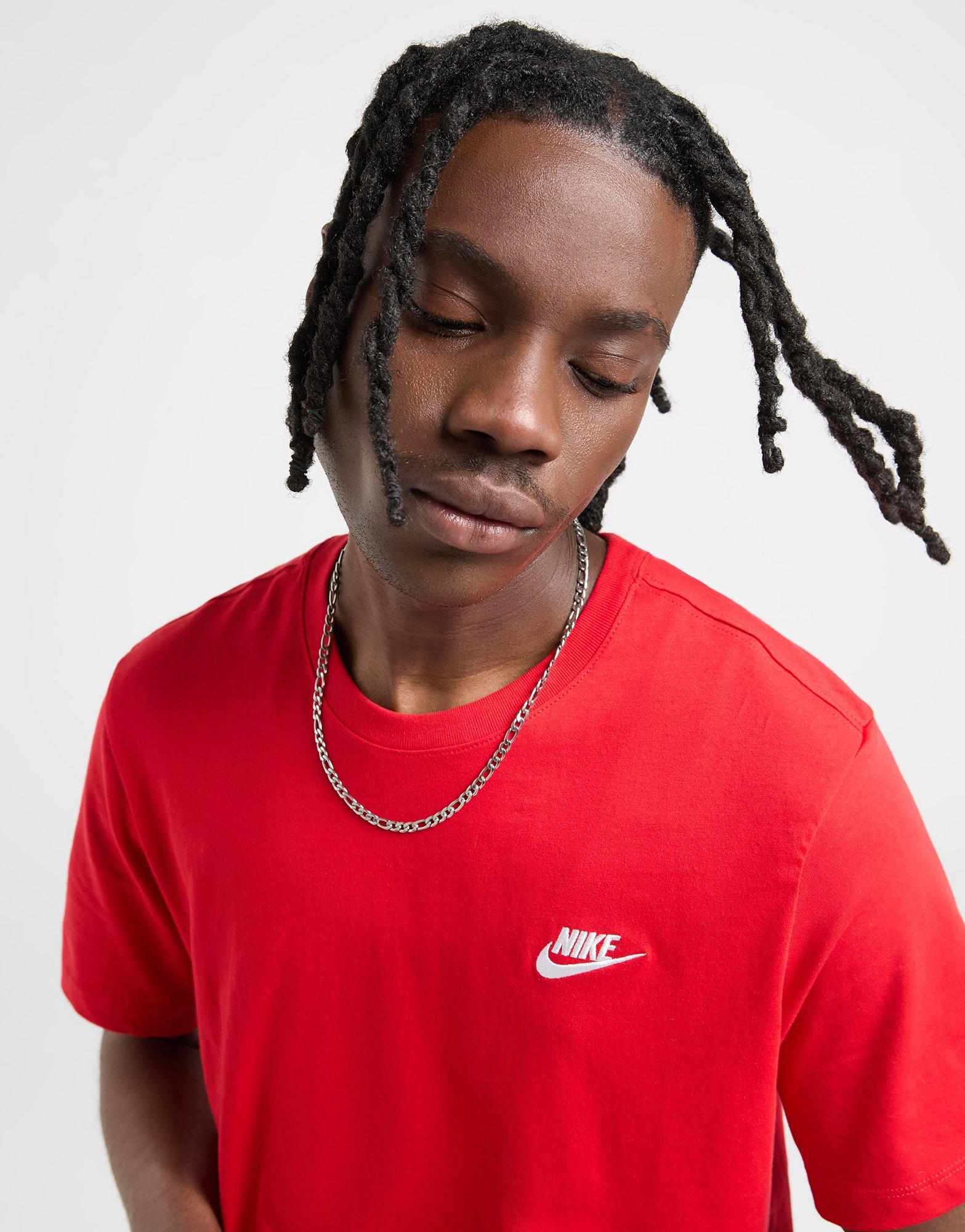 Vyriški marškiniai NIKE SPORTSWEAR CLUB MARŠKINĖLIAI AR4997-657 Raudona