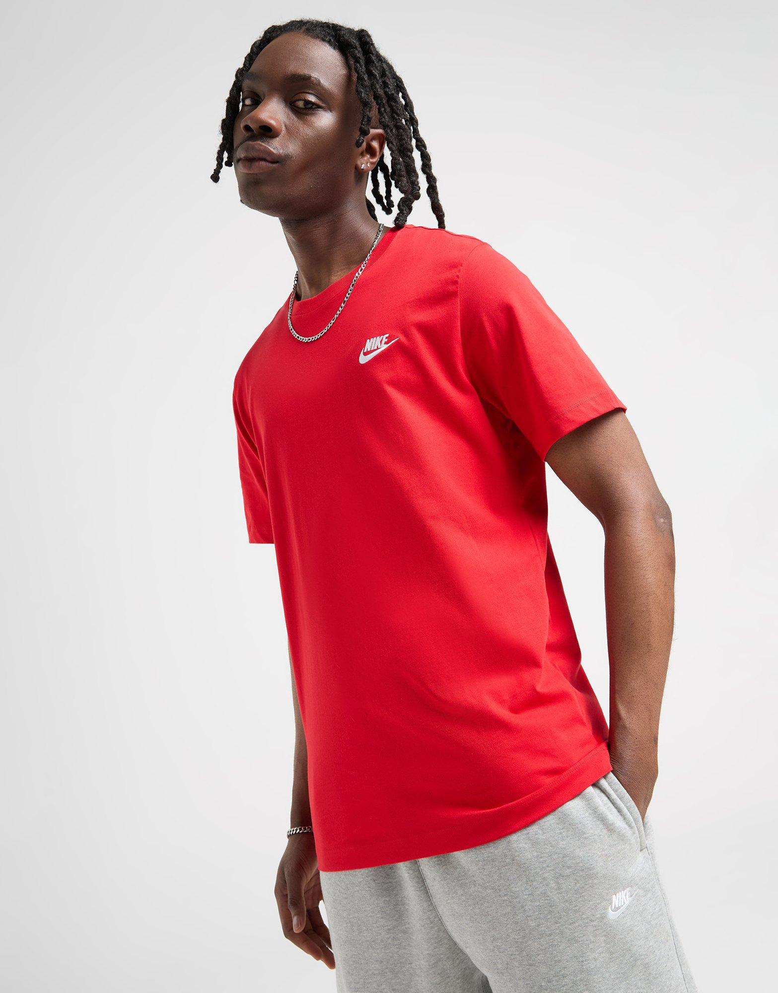 Vyriški marškiniai NIKE SPORTSWEAR CLUB MARŠKINĖLIAI AR4997-657 Raudona