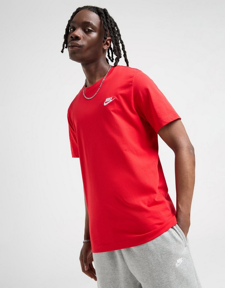 Koszulka, t-shirt męski NIKE SPORTSWEAR CLUB T-SHIRT AR4997-657 Czerwony