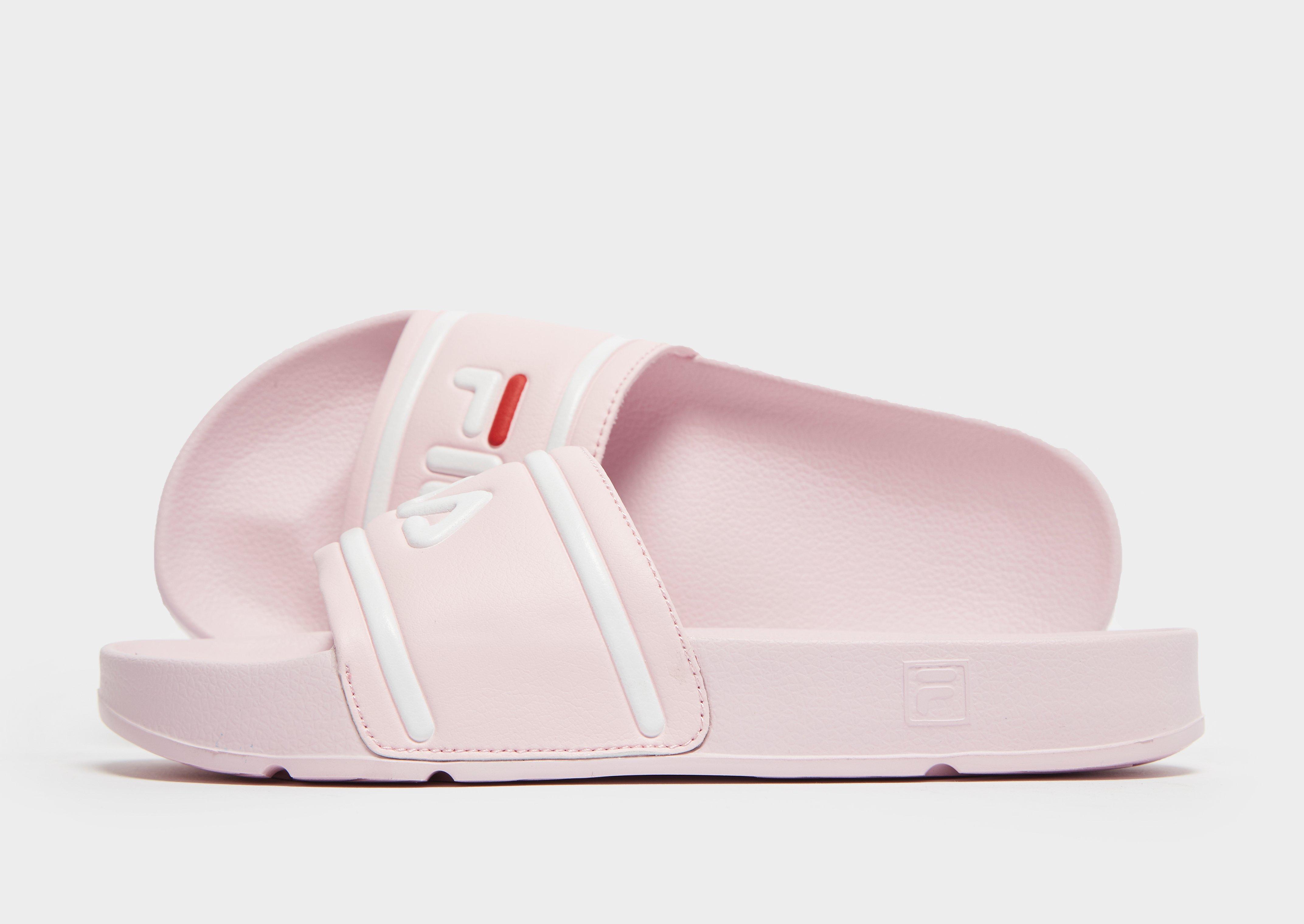 pink fila slides