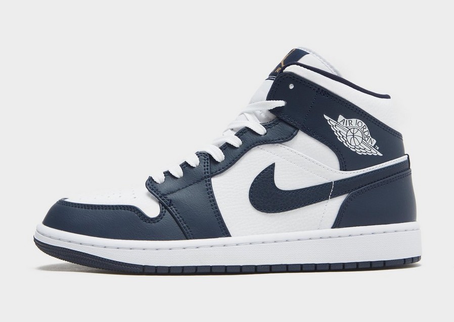Buty sneakersy męskie AIR JORDAN 1 MID SE 554724-174 Granatowy