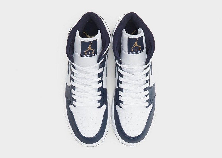 Buty sneakersy męskie AIR JORDAN 1 MID SE 554724-174 Granatowy