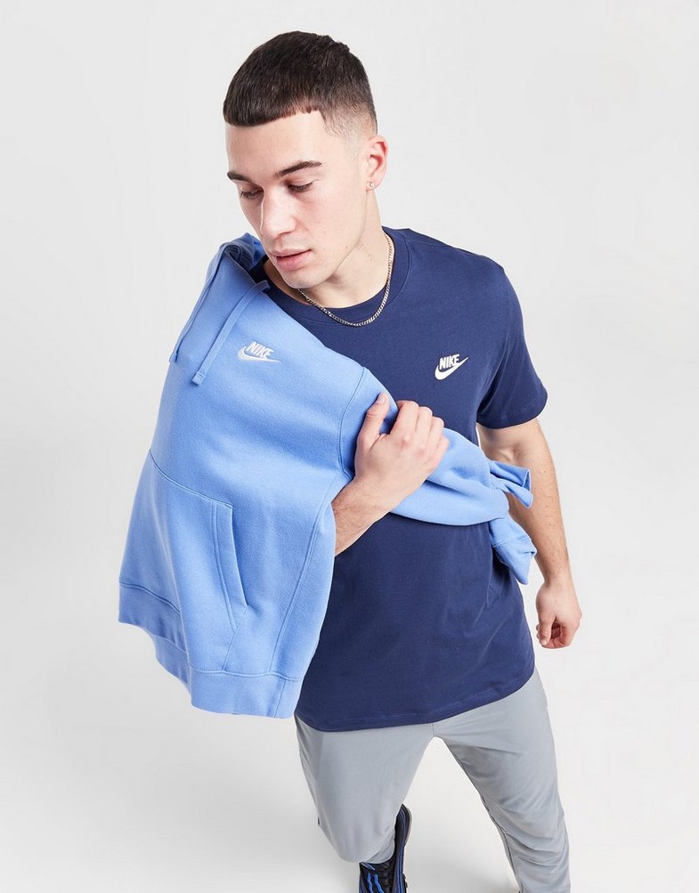 Koszulka, t-shirt męski NIKE T-SHIRT SPORTSWEAR CLUB AR4997-410 Granatowy