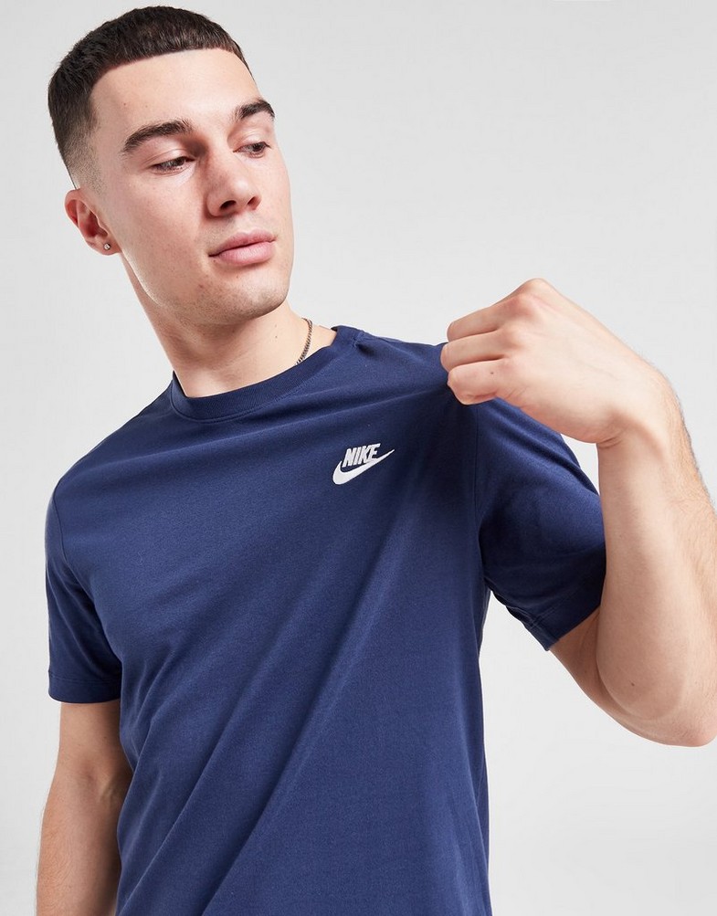 Koszulka, t-shirt męski NIKE T-SHIRT SPORTSWEAR CLUB AR4997-410 Granatowy