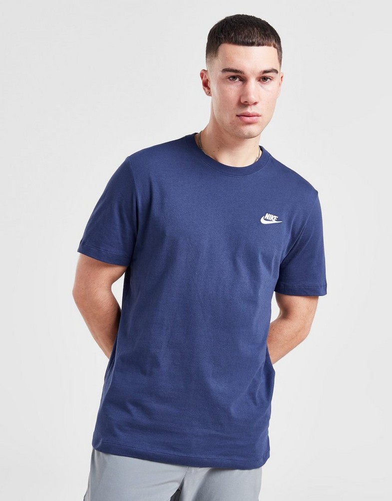 Koszulka, t-shirt męski NIKE T-SHIRT SPORTSWEAR CLUB AR4997-410 Granatowy