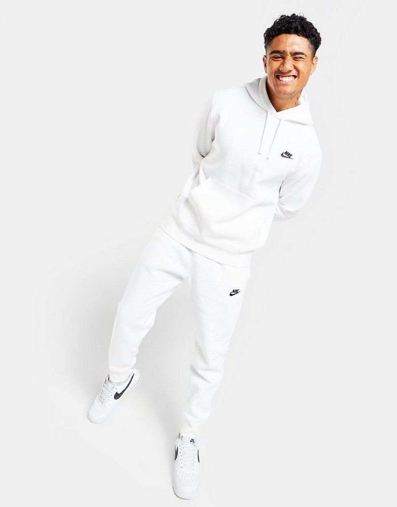 Férfi pulóverek NIKE PULÓVER KAPUCNIS SPORTSWEAR CLUB FLEECE BV2654-100 Fehér