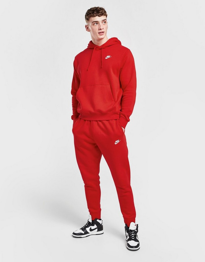 Bluza męska NIKE BLUZA Z KAPTUREM SPORTSWEAR CLUB FLEECE BV2654-657 Czerwony