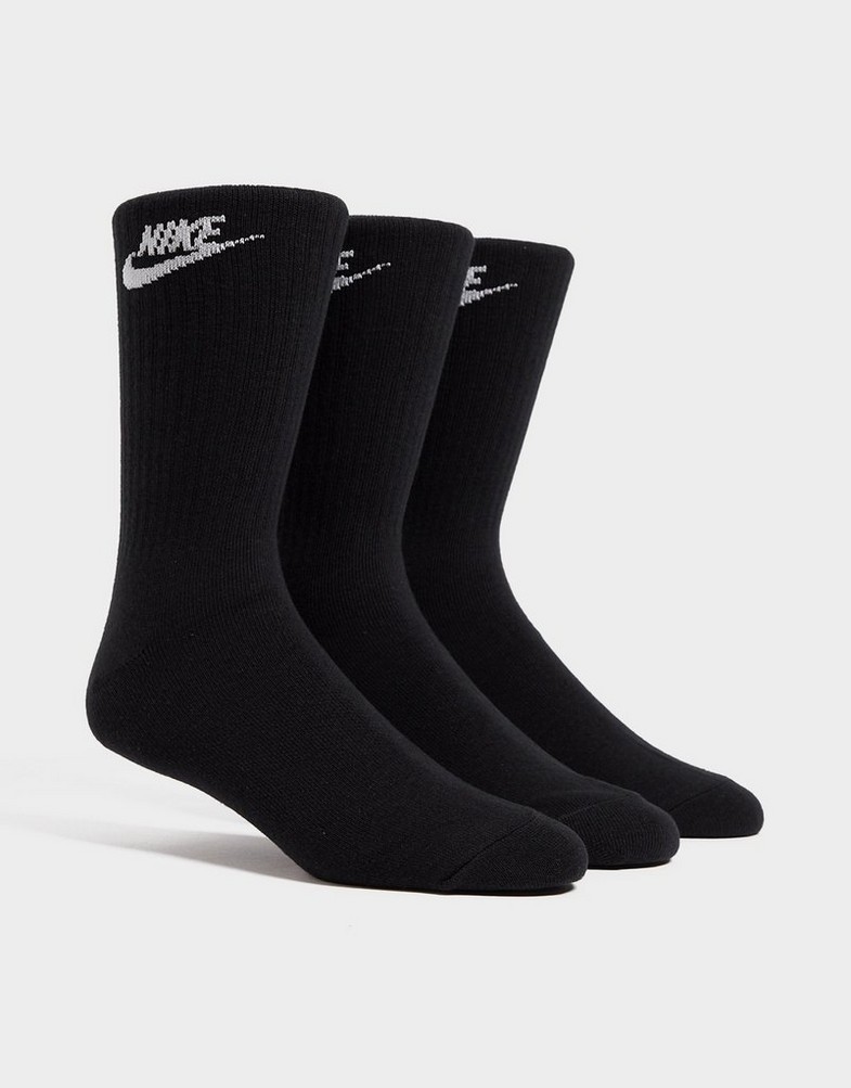 Dámske ponožky NIKE 3-PACK EVERYDAY ESSENTIAL SOCKS  DX5025-010 Čierna