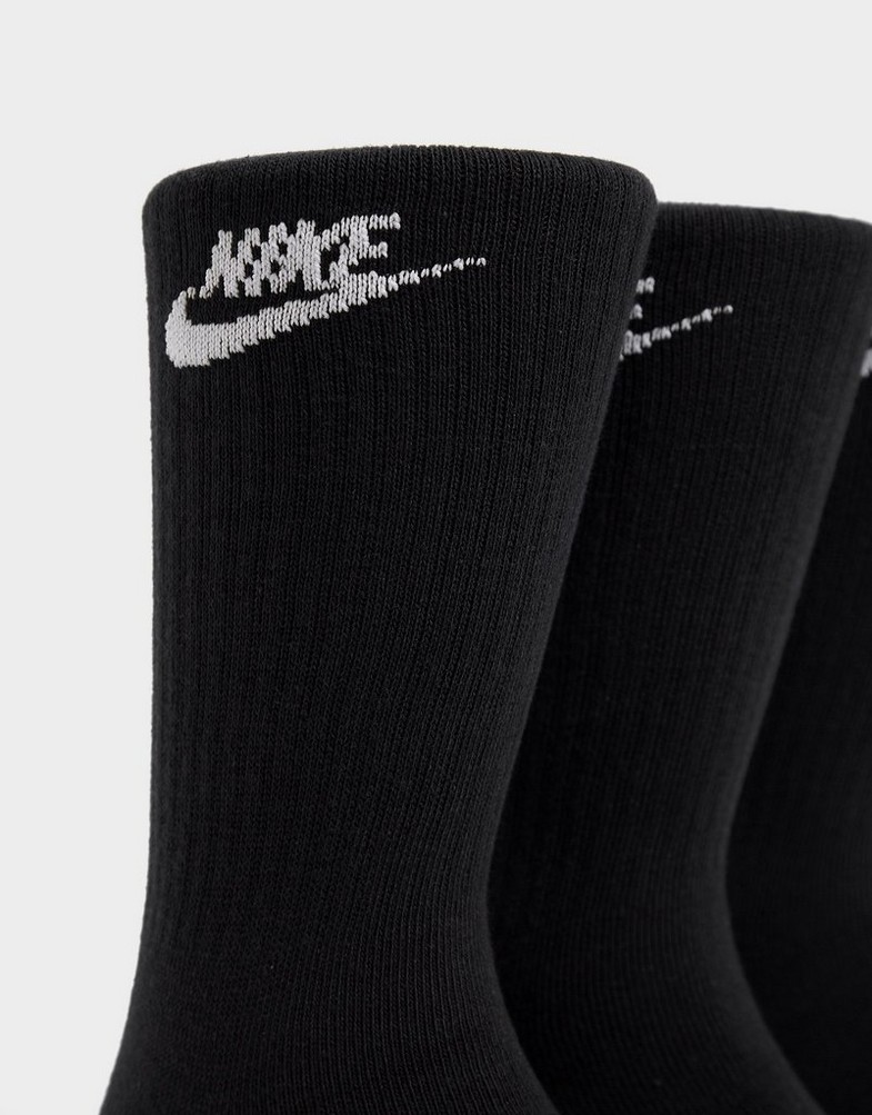 Dámske ponožky NIKE 3-PACK EVERYDAY ESSENTIAL SOCKS  DX5025-010 Čierna