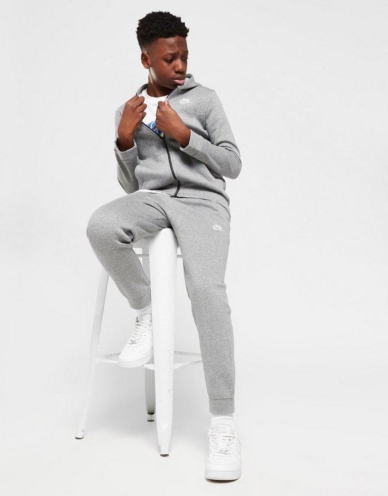 Komplet dresowy dziecięcy NIKE KOMPLET SPORTSWEAR FLEECE TRACKSUIT JUNIOR BOY BV3634-091 Szary