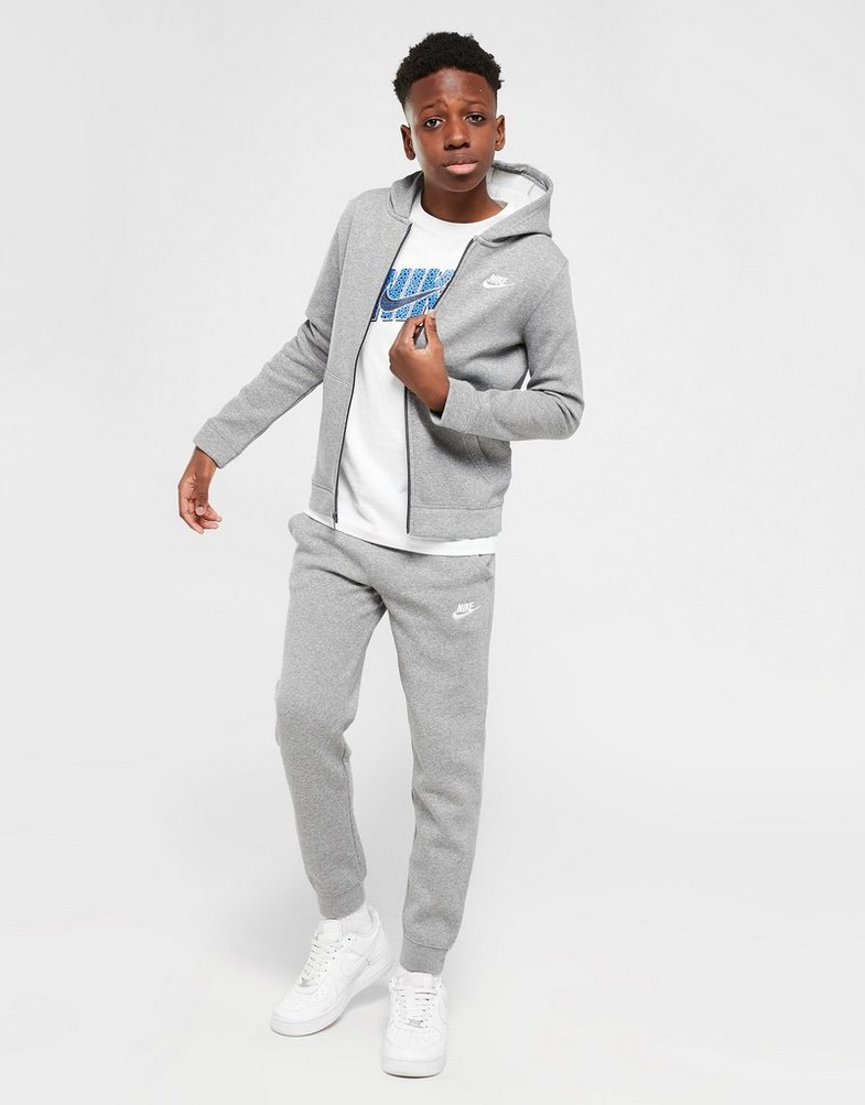 Komplet dresowy dziecięcy NIKE KOMPLET SPORTSWEAR FLEECE TRACKSUIT JUNIOR BOY BV3634-091 Szary