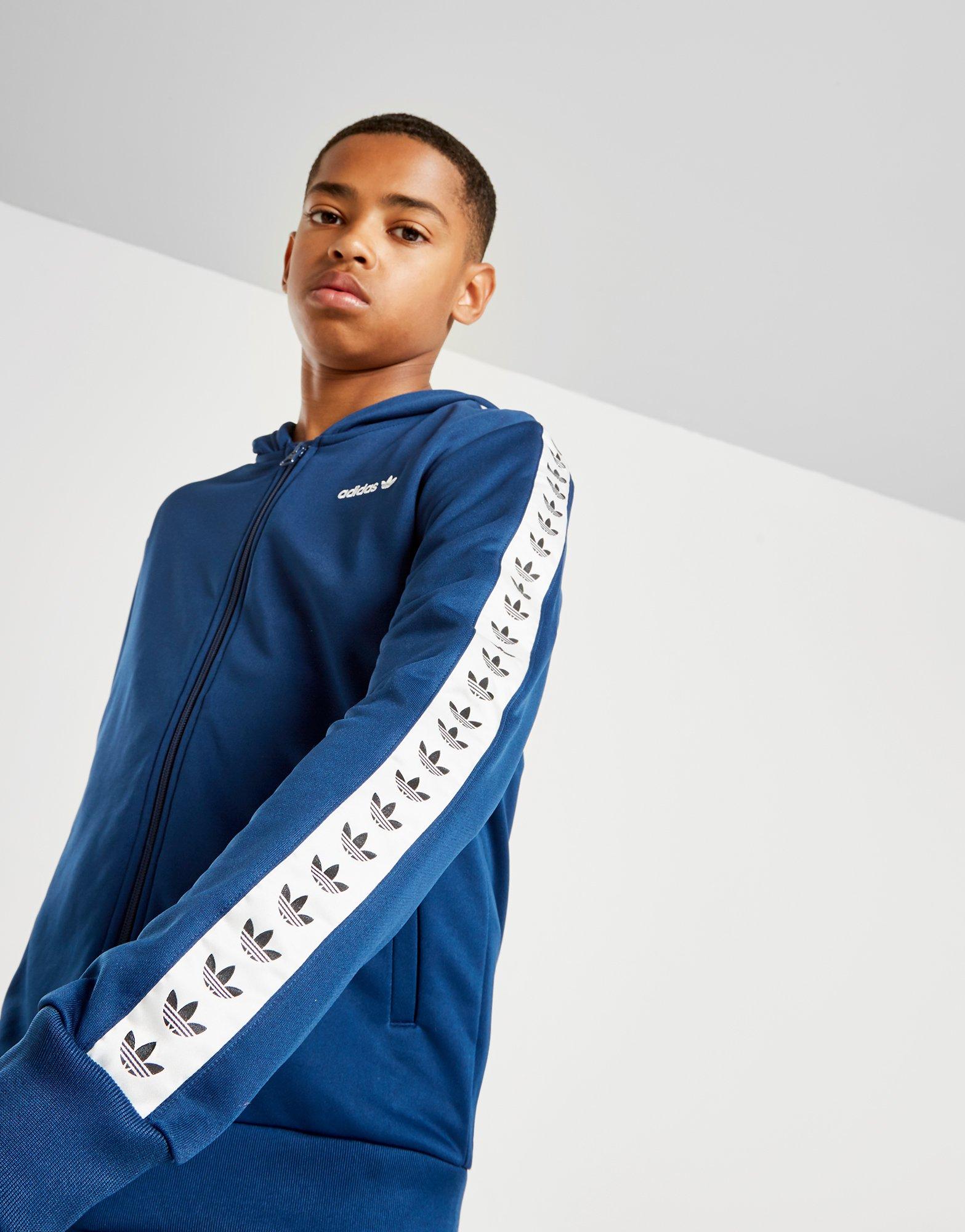 adidas originals tape full zip hoodie