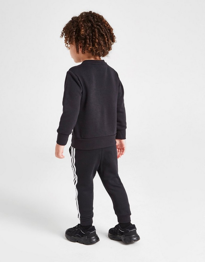 Komplet dresowy dziecięcy ADIDAS DRES TREFOIL LOGO CREW TRACKSUIT INFANT ED7679 Czarny