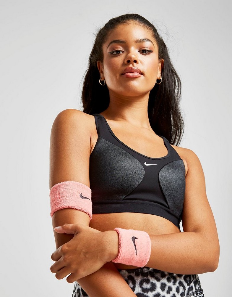 Dámske fitness doplnky NIKE ПОВ'ЯЗКА SWOOSH 2PK WB PNK/GRY NIKE HEAD/WRIST BANDS NN04677C Рожевий