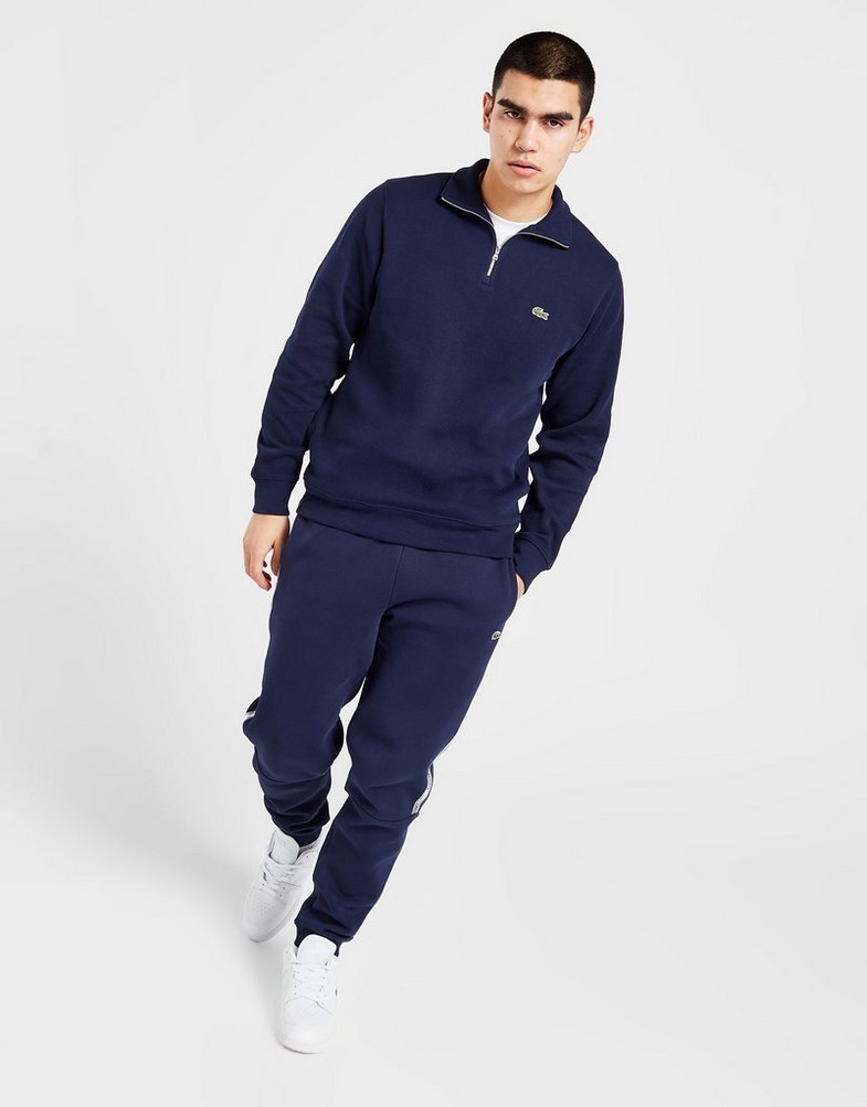 Bluza męska LACOSTE ROZPINANA PIQUE 1/2 ZIP SWEATSHIRT SH1927166 Granatowy