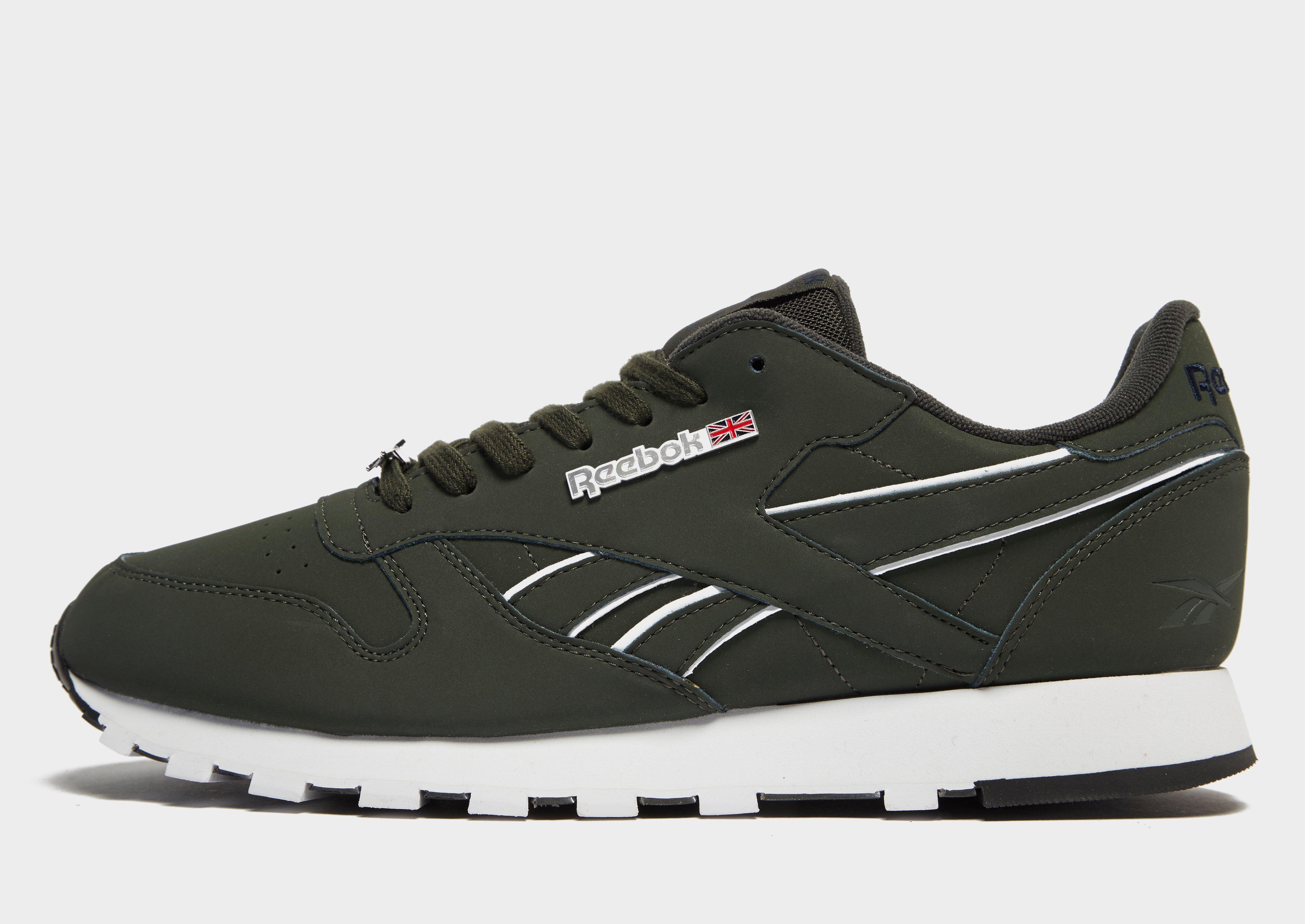 reebok leather homme verte