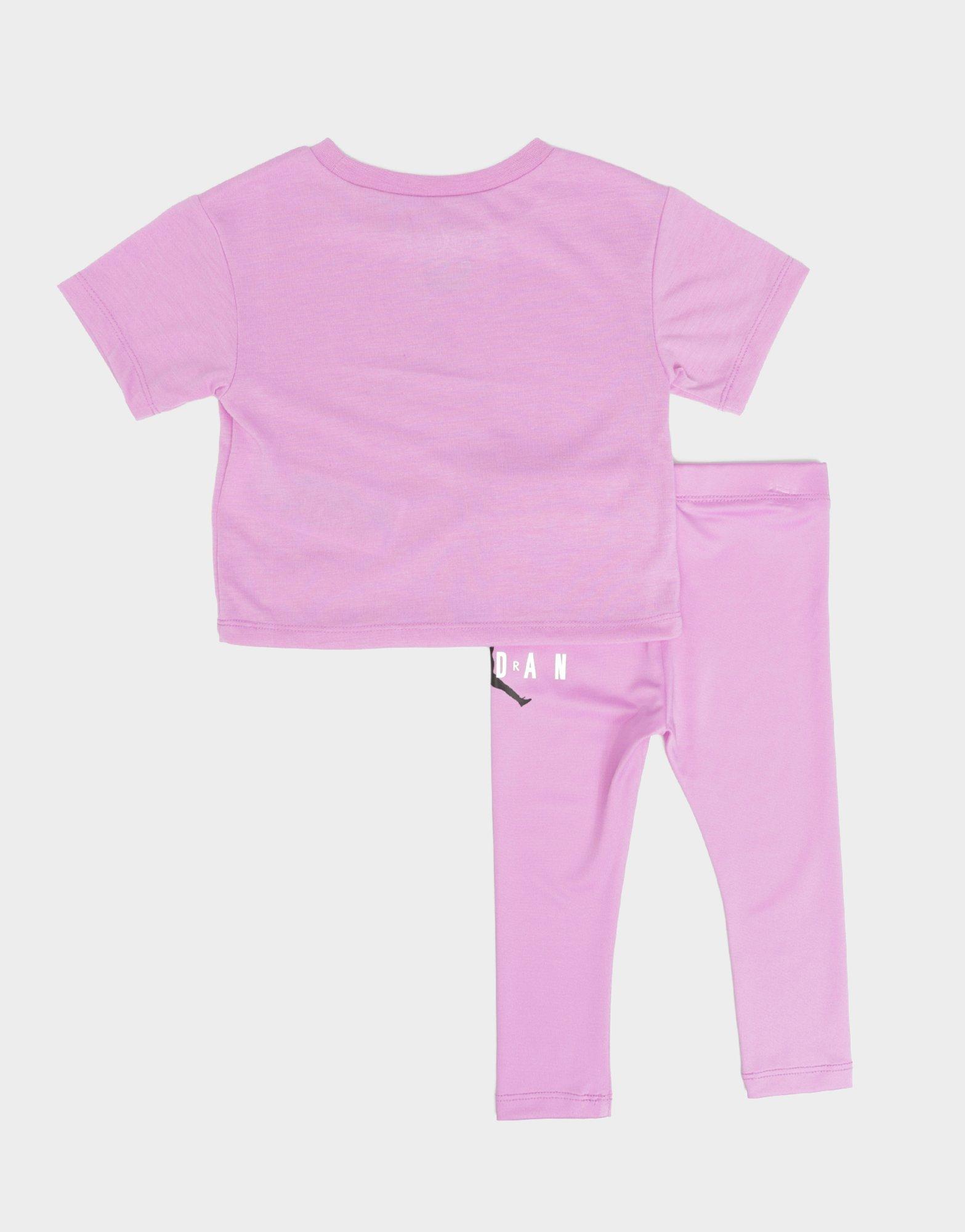 Dječji set trenirke JORDAN KOMPLET JMPN T/LEG PRL/BLK 15B915-P3R ljubičasta