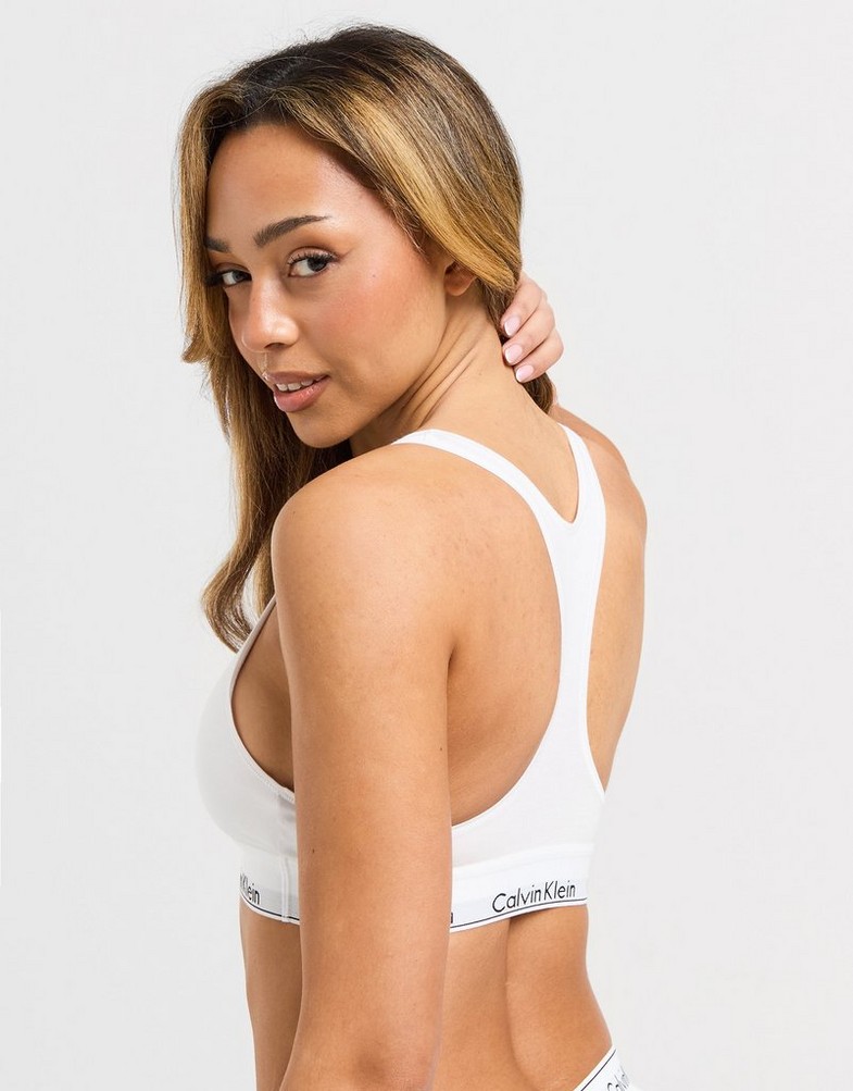 CALVIN KLEIN FIGI MODERN COTTON BRALETTE 0000F3785E100 Biały