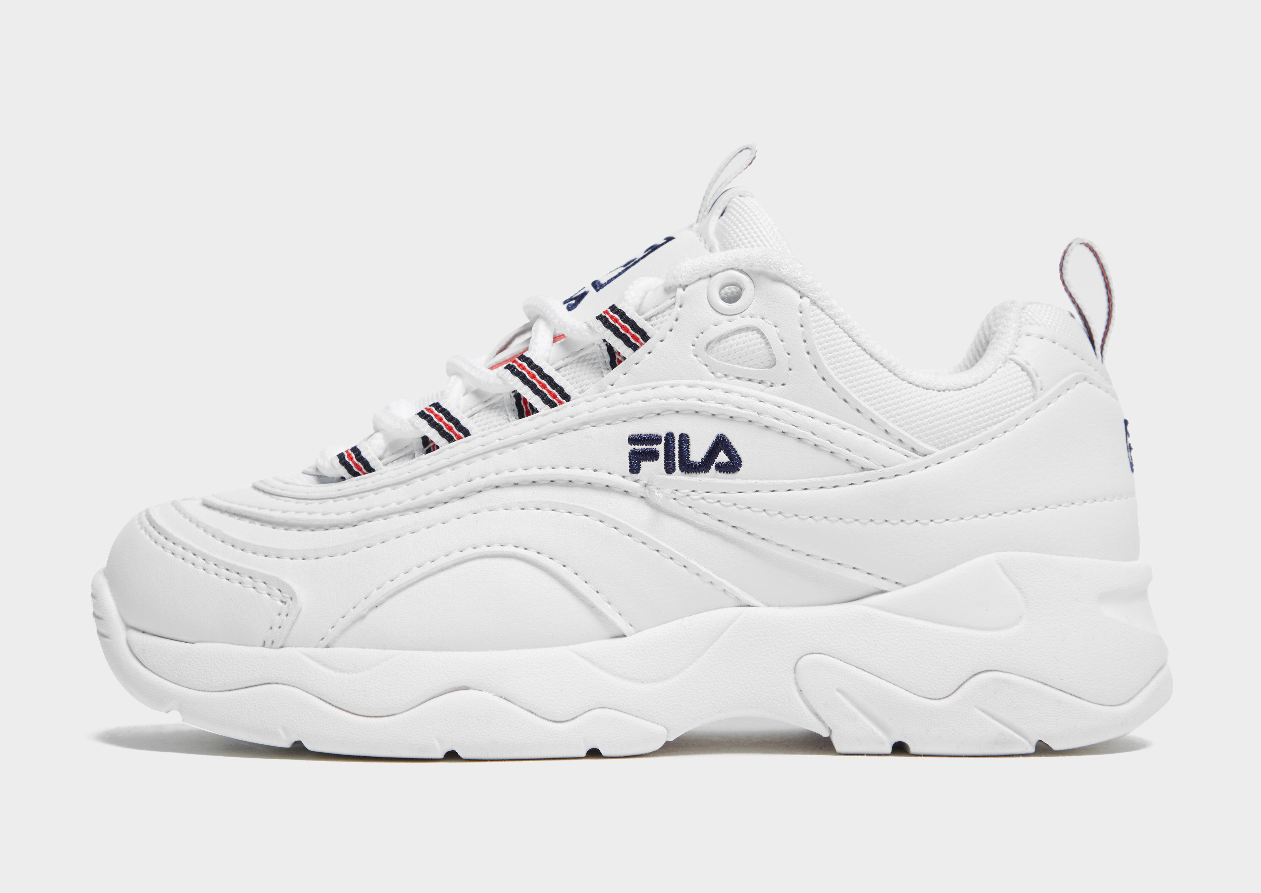 kids black fila trainers