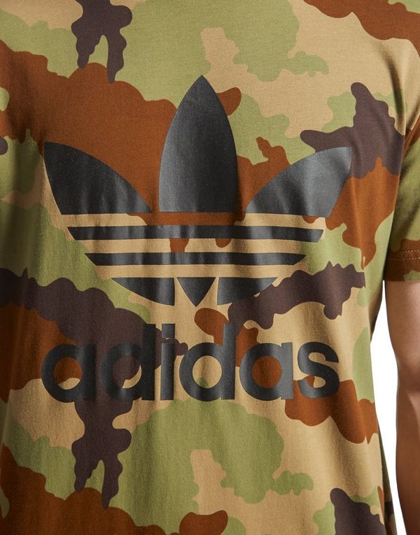 adidas originals camo trefoil t shirt khaki adidas originals camo trefoil t shirt khaki